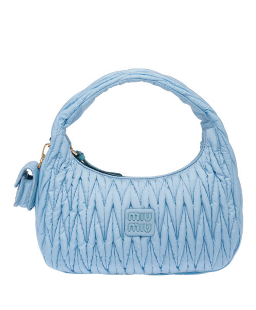 Miu Miu Wander Matelasse Regenerated Nylon Hobo Bag